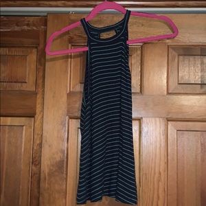 Black and green striped halter top